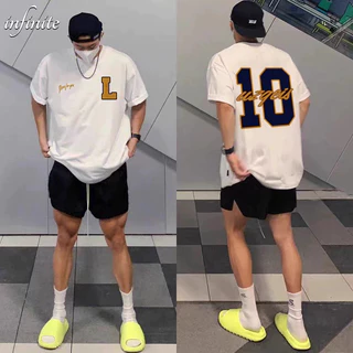 Branco Hong Kong Estilo Seda Gelo 2024 Street Wear Jersey Camiseta Manga Curta Homens Mulheres Camiseta Manga Solta Meia Manga T