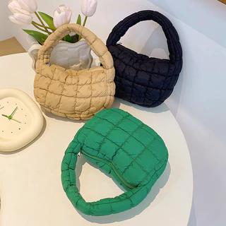 Saco de Nuvem Plissado Saco de Nuvem Plissado Saco de Axilas Novo Estilo para Baixo Design Moda Moda Mini Bolsa Fashionable