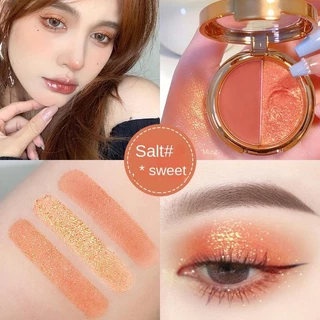 Sombra De Dois Tons/Cor Da Abóbora Terra Paleta De Ouro Mate Glitter