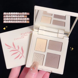 Myho Placa de Contorno de Quatro Cores Combinação de Sombra Multifuncional de Alto Brilho Combinação de Sombra de Alto Brilho All-in-One Face Matte Brightening Integra
