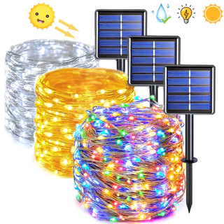 103M/52M/42M/32M/22M Luzes Solares De Fada De Cordas À Prova D
