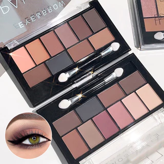 Paleta Multifuncional de Sombra de Dez Cores Sombra Perolada Mate Mate Fina Flash Terra Cor Iniciante Paleta de Sombra Nua Diária