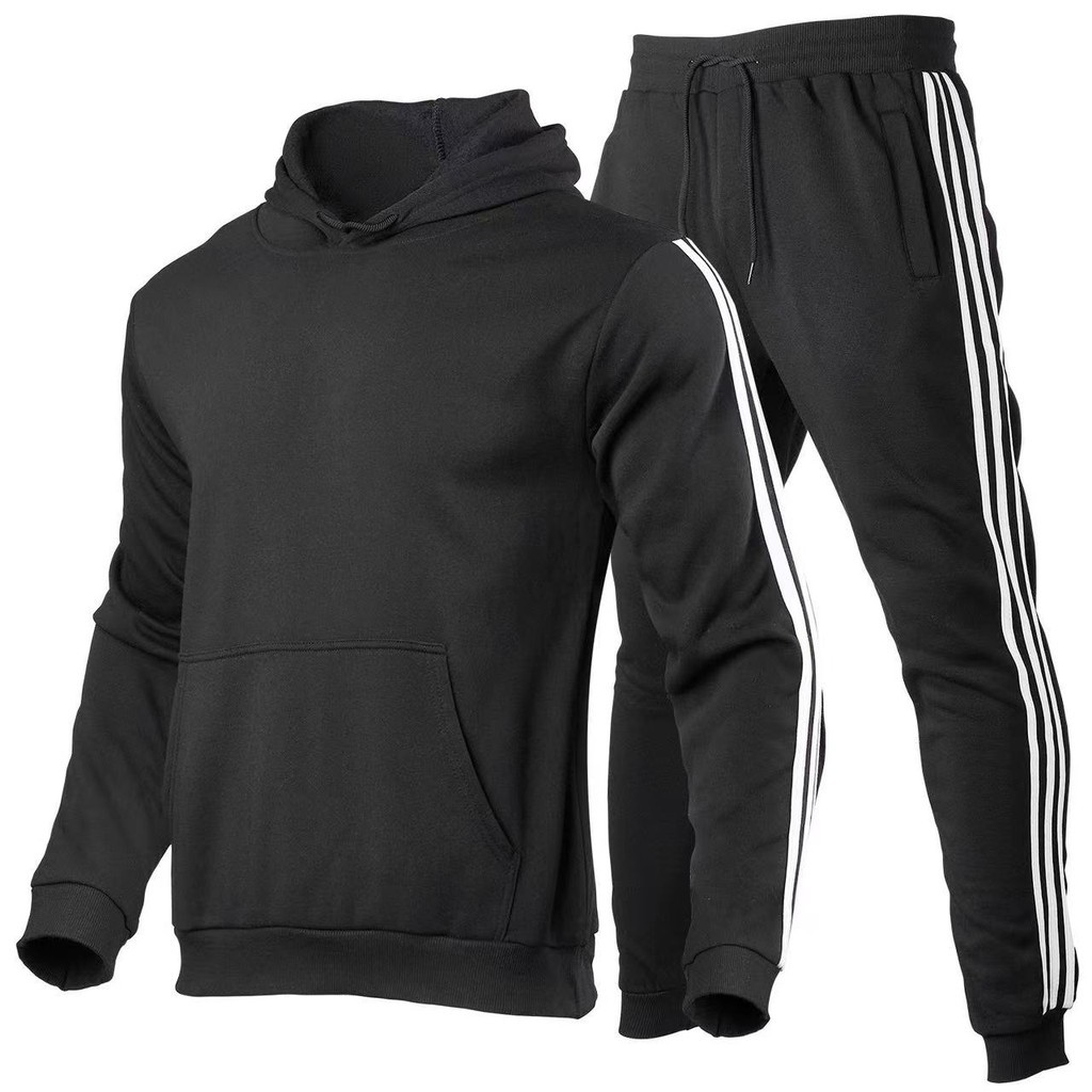 Marca Fleece-Fleece Hooded Sweatshirt Conjunto de Camisetas com Capuz para Esportes Masculinos Casual Running Hoodie Two