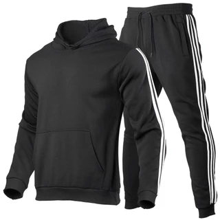 Marca Fleece-Fleece Hooded Sweatshirt Conjunto de Camisetas com Capuz para Esportes Masculinos Casual Running Hoodie Two