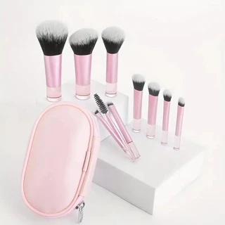 Transfronteiriço novo estilo iniciante 10 Mini conjunto de pincéis de maquiagem alça de cristal portátil fundação escova sombra escova conjunto de ferramentas de beleza