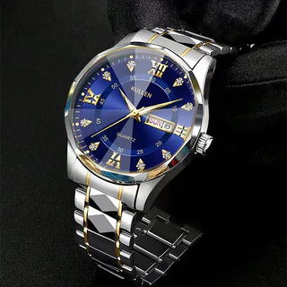 Relógio Masculino De Quartzo À Prova D'água Para Negócios-Pulseira De Aço Inoxidável Original , Presente Perfeito Namora em Oferta na Shopee