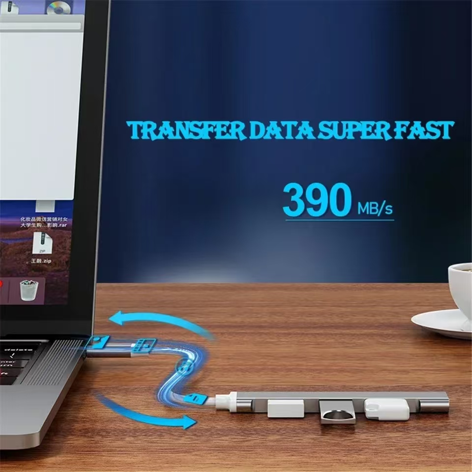 Hub USB 4 Portas Divisor Extensor Portátil Para Laptop MacBook Flash ...