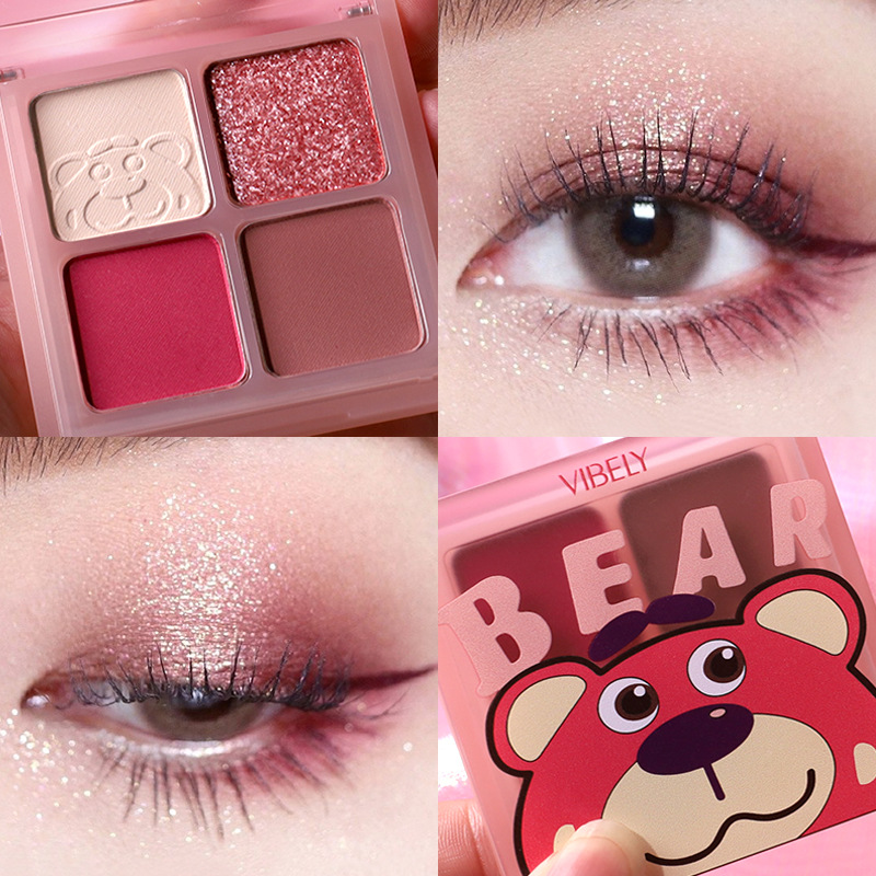 Quatro Palácios Paleta de Sombra de Terra Mate Cor da Sombra Multiuso Alto Brilho Fino Intermitente Diário Perolado