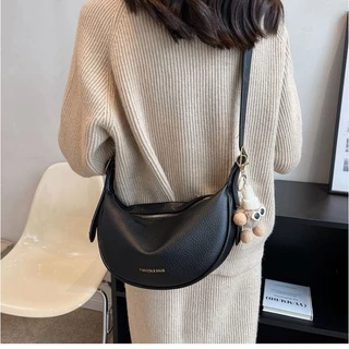 Bolsa Feminina Simples De Couro PU Saco Com Travessa A Tiracolo retro Sling bag