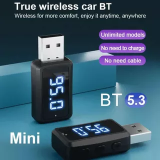 FM02 Carro Bluetooth 5.3 Transmissor FM Receptor Chamada Handsfree Mini USB Power Car Kit Auto Adaptador De Áudio Sem Fi