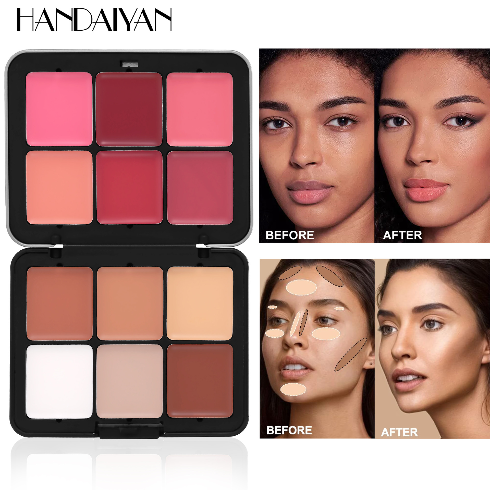 Paleta de blush 12 cores