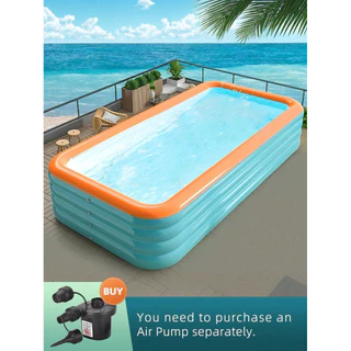 1pcs 4 Pisos Piscina Insuflável Exterior Portátil Para Adultos Grandes Famílias