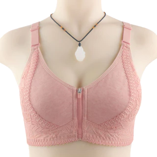 Zíper Frontal Feminino Sem Anel De Aço Ajuste Da Roupa Íntima Em Renda De Algodão Novo Copo Lindo Sutiã De Tamanho Grande Nas Costas