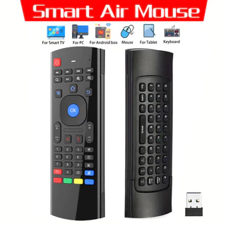 MX3 2.4G Controle Remoto Do Mouse De Ar Sem Fio De Dupla Face Com Mini Teclado , Giroscópio , Aprendizagem IR-Perfeito Para Caixa De TV Android