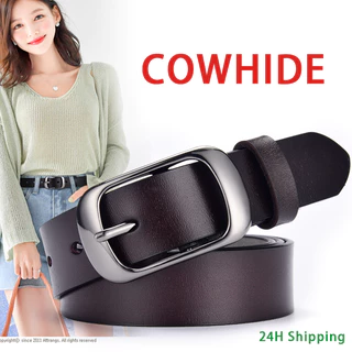 Cinto de fivela de pino de couro genuíno genuíno-versão coreana cinto decorativo elegante All-Match