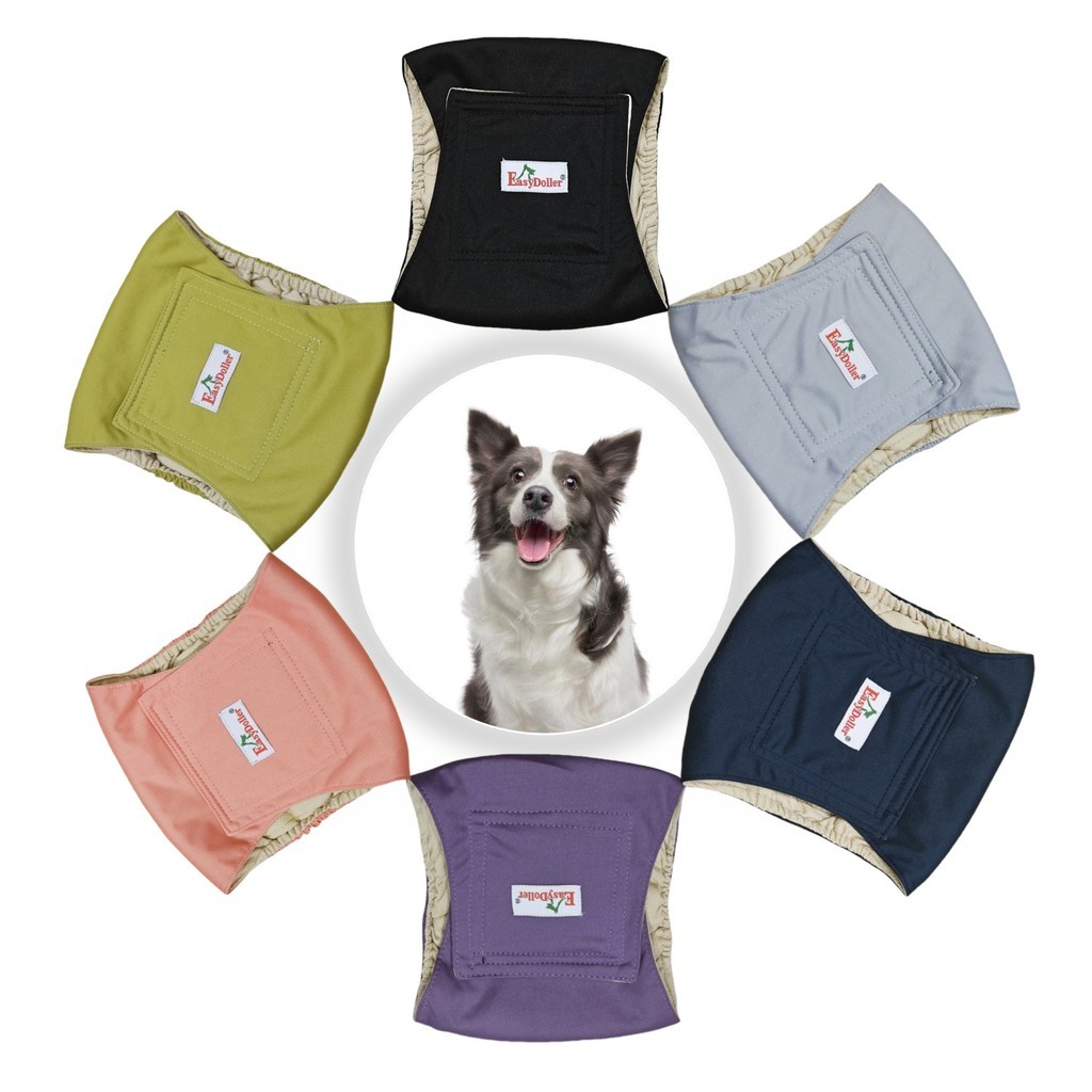Fraldas Cães Machos Wegreeco - Pack 3 Reutilizáveis Absorventes
