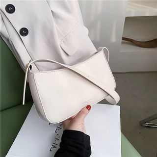 Bolsa de ombro simples da moda feminina, bolsa mensageiro Casual All-Match, bolsa quadrada pequena