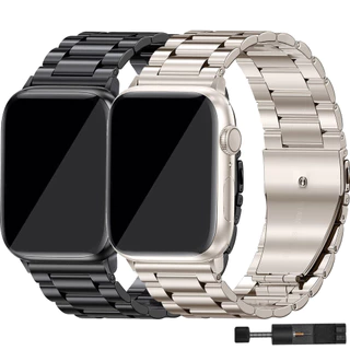 Pulseira De Metal Sólido Para Apple Watch Band Ultra 2 1 49mm 9 8 7 45mm 41mm Aço Inoxidável iWatch 6 5 4 3 2 SE 44mm 42mm 40mm 38mm