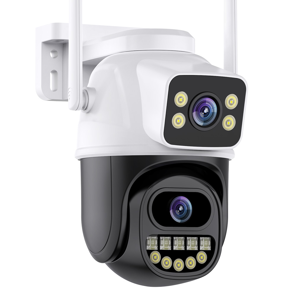 Câmera De Segurança De Lente Dupla ICSEE IP66 Wi-Fi 360 ° Sensor De ...