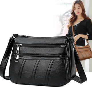 Bolsas Femininas De Meia-Idade E Idosas , De Um Ombro De Grande Capacidade , Mochilas Couro Macio Para Mães