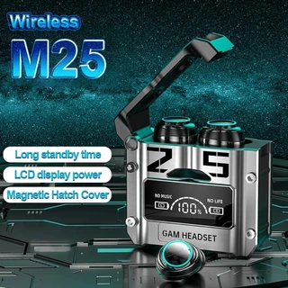 TWS M25 Fones De Ouvido Sem Fio Bluetooth Controle Toque Redução Ruído Estéreo À Prova Dwaterproof Água