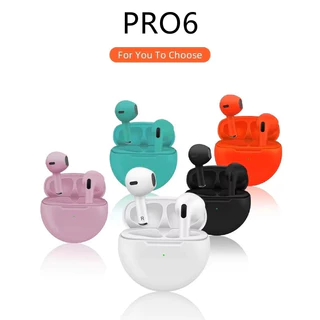 PRO 6 TWS Fone De Ouvido Sem Fio Bluetooth Fones Portátil HiFi Sport Headset Com Microfone Para Todos Os Smartphones