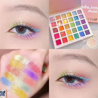30 Cores Skittles Eyeshadow Matte Pearlescent Fine Glitter Pink Purple Green Yellow Maquiagem