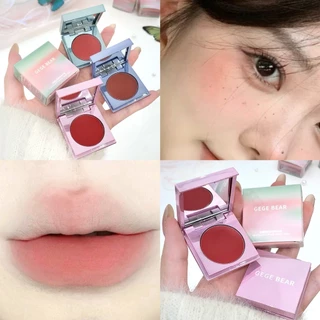 Gege bear Lip Mud , Blush , Eye Shadow , Cosméticos Multifuncionais , Ligeiramente Embriagada , Fácil De Manchar