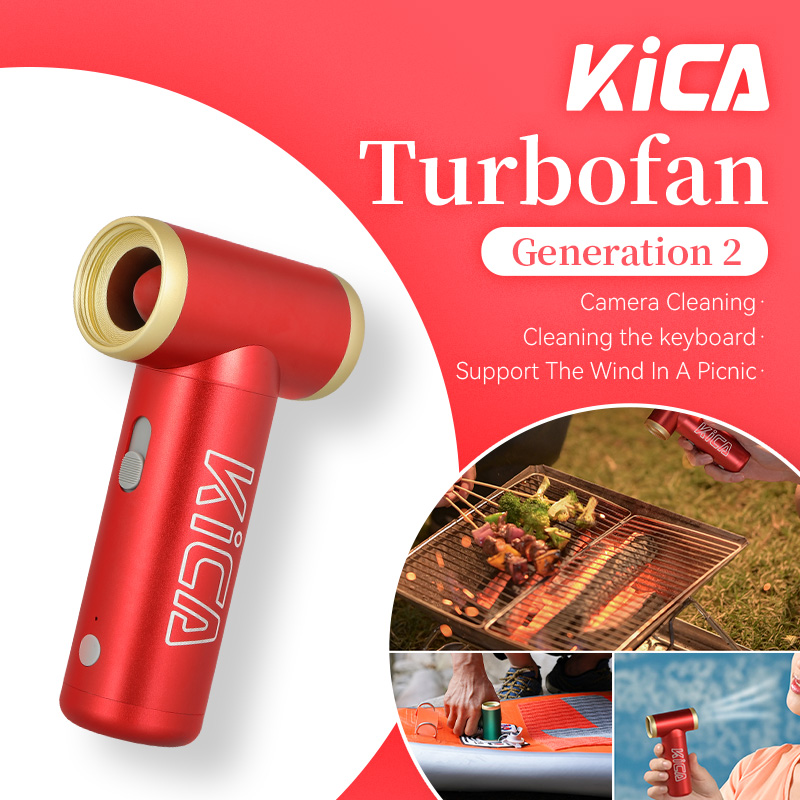 KICA Jetfan 2 KIT Compresse Espanador De Ar Elétrico Soprador De Poeira Jet Fan 2 Portátil Sem Fio Limpador De Teclado De Computador 100000RPM