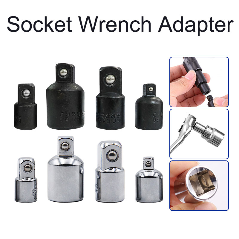 4PC 1pc 1/2 " 3/8 " 1/4 Polegadas Cabeçote De Conversão Universal Quadrado Acionamento De Direção Giratório Junta Ferramenta De Soquete De Impacto Aéreo