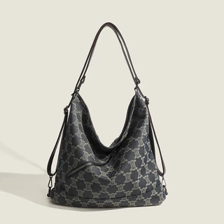 1pc Casual Fashionable Retro Impresso Grande Capacidade Com Mochila Alça Ajustável Saco De Para Mulheres Compras De Viagem