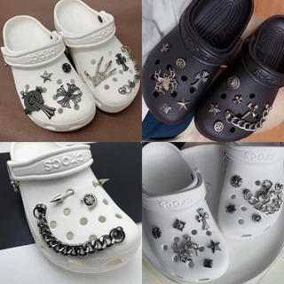 Acessórios Para Sapatos Metal Punk Series DIY Croc Jibbitz Bone Hand Spider Shoe Charm Fit Sandália Mulher Homens Crianças Tamancos Decoração Pinos