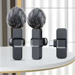 Mini microfone de lapela sem fio profissional, adequado para IPhone IPad Android USB-C, microfone de câmera, microfone c