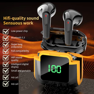 Alta Qualidade PRO90 Bluetooth 5.3 Fones De Ouvido TWS Sem Fio Com Display LED Fone Estéreo Controle De Toque À Prova D