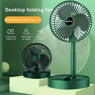 Kipas Dobrável Mini Ventilador Ajustável USB Recarregável para Escritório e Casa