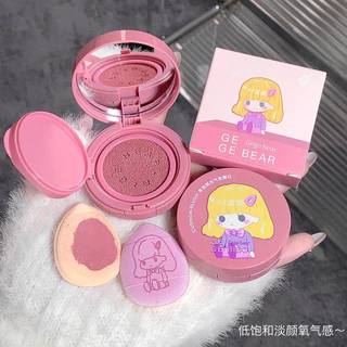 Gege urso Gege urso chá pêssego cor almofada Blush baixa saturação puro desejo estilo diário clareamento Rouge