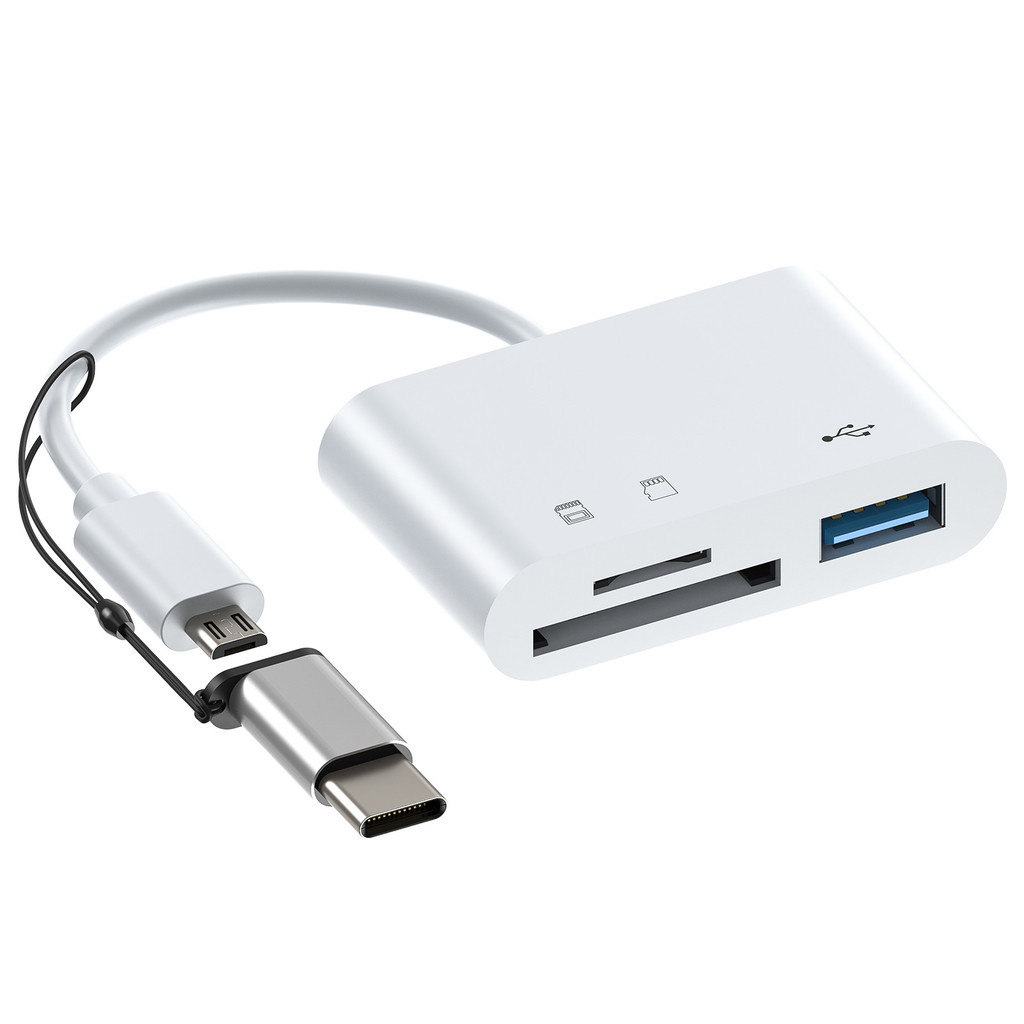 Conversor Multi Portas Hub Tipo C Para USB A OTG TF SD Micro Leitor de ...