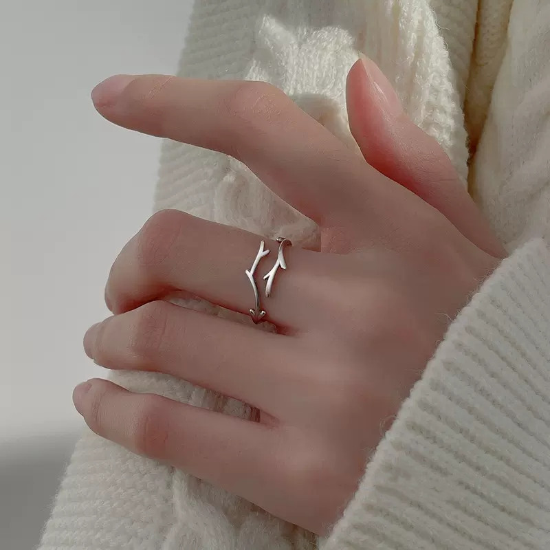 Anel Simplicidade Estilo Coreano Chifres De Moda Ajustáveis Ornamentos