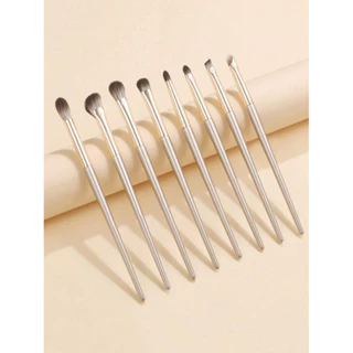 Conjunto de pincéis de maquiagem para olhos marrons de 8 peças inclui pincel de sombra Pincel de contorno em forma de le