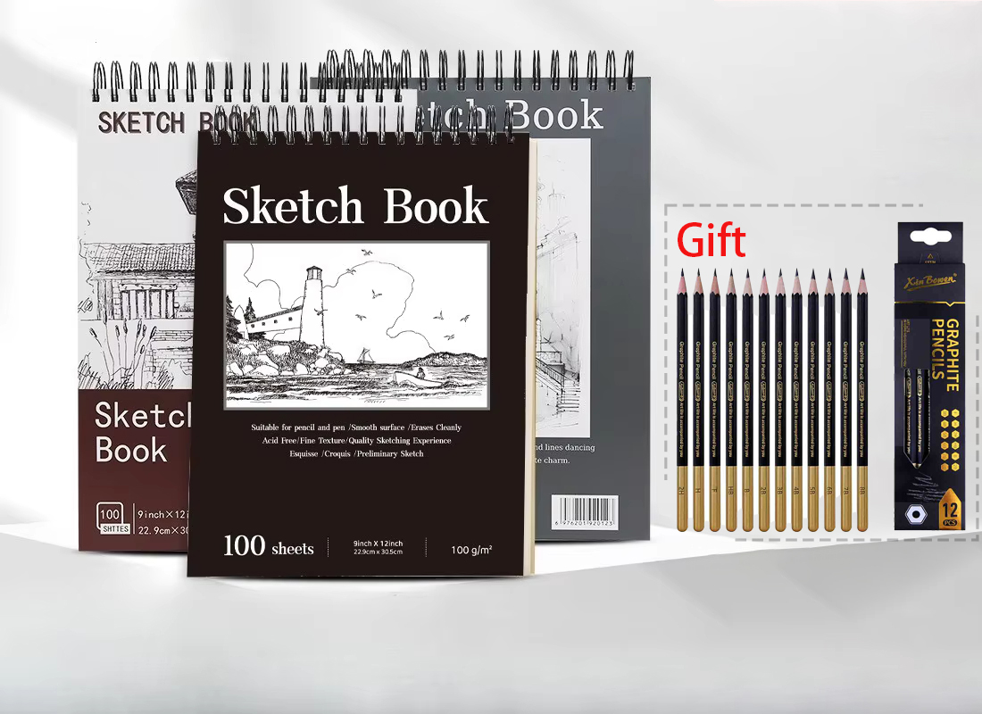 Caderno De Desenho Profissional A3/a4/a5 Com Papel Livre De Ácido ...