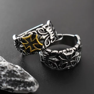 Festa De Motocicleta Vintage Gótica Punk Style Cross Iron Medal Medalha De Ferro Aberto Para Homens Halloween Acessórios De Moda Jóias