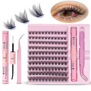 Kit De Extensão De Pestanas Diy Lash , Individuais , Cola E Aplicador