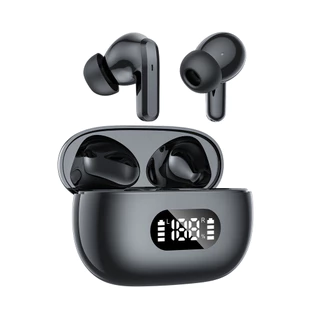 Fones De Ouvido Sem Fio Bluetooth Display LED Controle Toque Graves Profundos Música Esporte Com Microfone