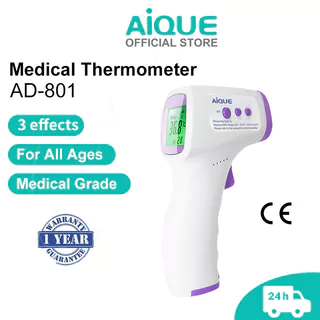 AiQUE Termômetro digital Infravermelho De Testa De Febre Sem Contato Clínico Eletrônico Médico AD801