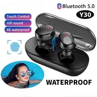 Y30 TWS Estéreo Sem Fio Bluetooth Fones De Ouvido Intra-Auriculares Redução De Ruído À Prova Dwaterproof Água Com Caso D