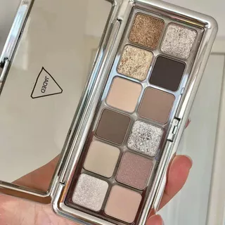 Novo Estilo Super Piscando Cimento 12 Cores Paleta de Sombra de Cimento Fosco Perolado Cor da Terra Chá Frio Sombra Marrom