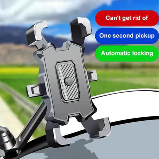 Suporte Para Telefone Bicicleta Ajustável Motocicleta 360 ° Giratório Fácil Aberto iPhone Huawei Xiaomi