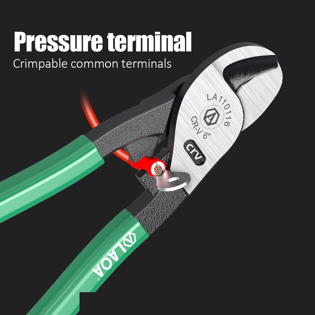 Cortador De Cabo Multifuncional LAOA 165mm , Tesoura Crimpadora , CRV De Puxar Fio , Alicate De Decapagem De Especial Para Eletricistas