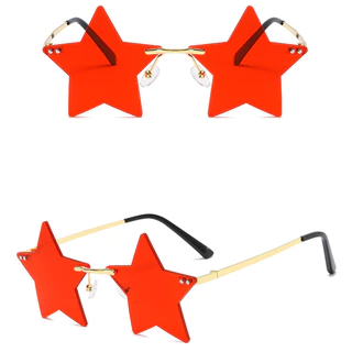 Óculos De Sol Femininos Sombra Em Forma De Estrela Proteção UV Da Moda Para Mulheres O Exterior