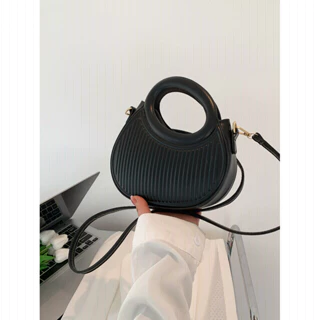 Bolsa Fashion Crescent Crescent Shoulder Strap Bolsa Mensageiro Textura Tudo em Forma Especial Portátil